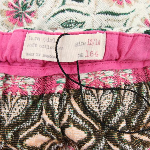 Zara Girls Skirt Pink Off White Floral Embroidered Tapestry Mini A-Line 13/14 - Picture 5 of 8